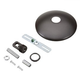 Aspen Creative 21511-11, Contemporary Chandelier & Light Fixture Canopy Kit w/Collar Loop, Oil Rubbed Bronze, 5" Diameter, 1" Center Hole