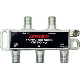 Antronix CMC2004H-A 4-Way Horizontal MoCa Splitter -7dB 5-1002 MHz High Performance for Coax Cable TV & Internet