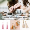Creatrill 100 Pcs Gold Mini Tassels 13cm/5 Inch with Loops