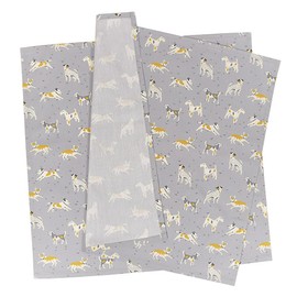 LAURA ASHLEY DOGS N3969300 Lunch Cloth, Boy, Set of 2, Lunch Box, Nafkin, Standard, 17.7 x 17.7 inches (45 x 45 cm), Square