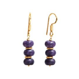 Gempires Natural Amethyst Beads Dangle Earring For Women, Birthstone Jewelry, Gift for Her (Amethyst)