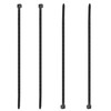 JLM MARINE 4 Pack 4 Inch Black Zip Ties UV