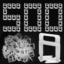 Tile Levelling System 500 Pieces 2 mm Levelling Clips & Tile Clips Made of PP, Professional Set for Large Format Tiles, DIY Laying of Wall and Floor (Ceramic, Marble, Natural Stone)