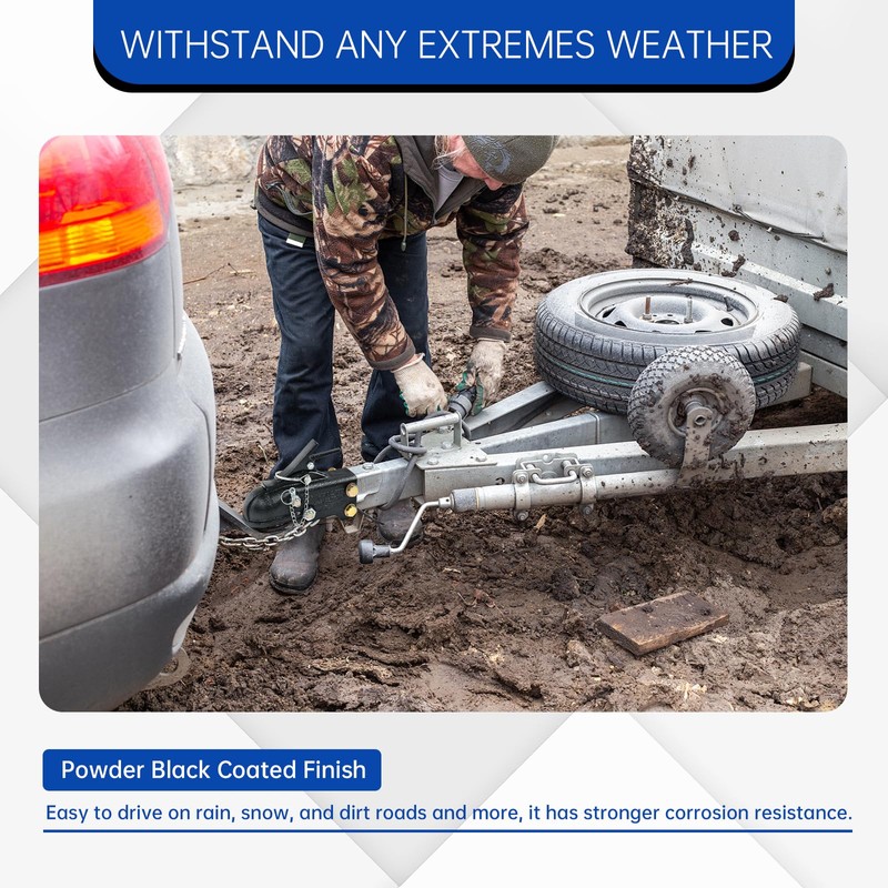 2-5/16" Adjustable Trailer Coupler, 15000LBS Capacity Heavy Duty Channel-Mount Cast