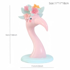 ASJIXJU Cute Animal Eyeglasses Holder Stand Flamingo Eyeglasses Holder for Home Office Desk Decoration (C)