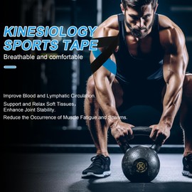 Kinesiology Tapes, K Sports Tape Muscle Tape for Knee Shoulder Ankle Elbow, 5cm X 5m (Blue) (Beige Blue Pink, 3 Rolls)