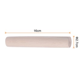 HARFINGTON Rolling Pin 6.3" x 1.1" Cylindrical Smooth Non-Stick Beech Wood Kitchen Roller Rolling Pins Small for Dough Baking Pastry Pizza Fondant Bread Making Tools