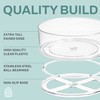 Home Intuition Round Plastic Clear Lazy Susan Turntable Food Storage