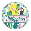 2 x 10cm Philippines Fun Vinyl Stickers - Travel Sticker