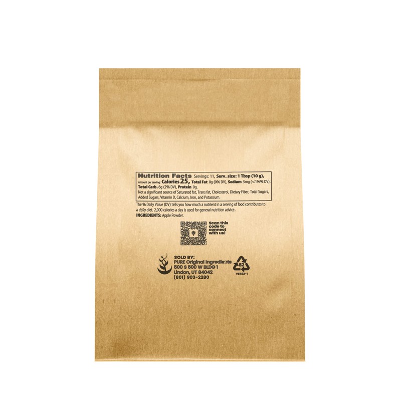 Pure Original Ingredients Apple Powder (4 oz) Non-GMO, Made from