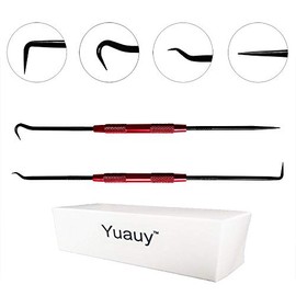 Yuauy 2pcs Double-Ended Specialty Pick Set O-Ring and Hooks Scriber Set
