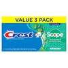 Crest + Scope Whitening Toothpaste - Pack of 3, 5.4