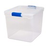 HOMZ 4-Pack Latching Lid, Large Clear Plastic Storage Bins with