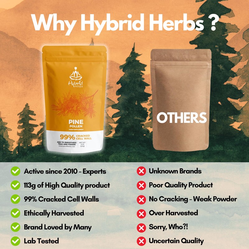 Hybrid Herbs HYBRID HERBS - Pine Pollen Powder (113g) -