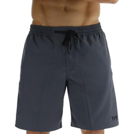 TYR Men's Standard Challenger-X Board Shorts Swim Trunk, 8.5" Inseam, Titanium Grey, Medium