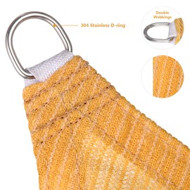 Eden's Decor Straight Flat-Edged Sun Shade Sail Rectangular 8' x 10' Wheat UV-Blocking Outdoor Canopy Fabric Cloth Awning for Pergola Patio Garden Backyard Custom Size