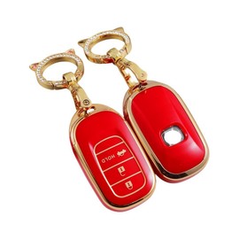 [ZANEKO] N-BOX Custom JF5 JF6 Key Case Compatible with Honda New Step Wagon Key Cover Vezel Civic ZR-V N-BOX JF5 JF6 Smart Key, red