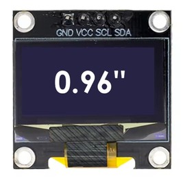 OLED Display Module, 0.96 Inch, 128x64 LCD, SSD1306 I2C IIC SPI Serial Interface, Yellow-Blue/White-Blue, 4-Pin with Pre-soldered Headers (1, White, 0.96")