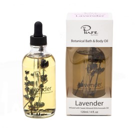 Alcyon Bath & Body Oil - Infused with Natural Botanicals - Turn Your Average Bath spa-like Luxurious Experience - Ultimate Relaxation, Skin Nourishment & Moisturizing - Lavender Scented (120ml)