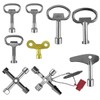 Pack of 9 universal keys, triangular key, square key and