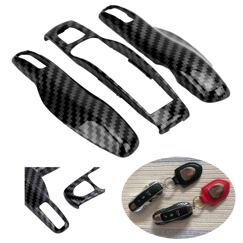 Keyfob Housing Cover Carbon Fiber Color Shell Fit for Cayenne