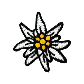 Café Viereck ® German Army Edelweiss Patch Embroidered with Velcro - 4.5 cm x 4.5 cm