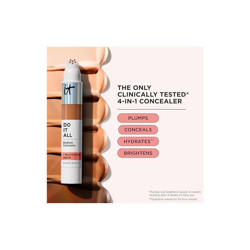 IT Cosmetics Radiant Concealer with Medium Coverage, Multivitamin Serum Formula