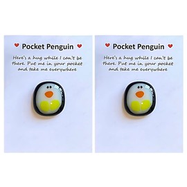 Pack of 2 Pocket Penguin Hug, Bag Hug for Promoting Long Distance Relationships, Mini Pocket Penguin Toy Decoration Long Distance Relationship Encouragement Get Well Soon Gift Ideas Gifts (Pack of 2)