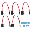 5Pcs Car Fuse Holder Connector Mini Heavy Duty Wire Extension