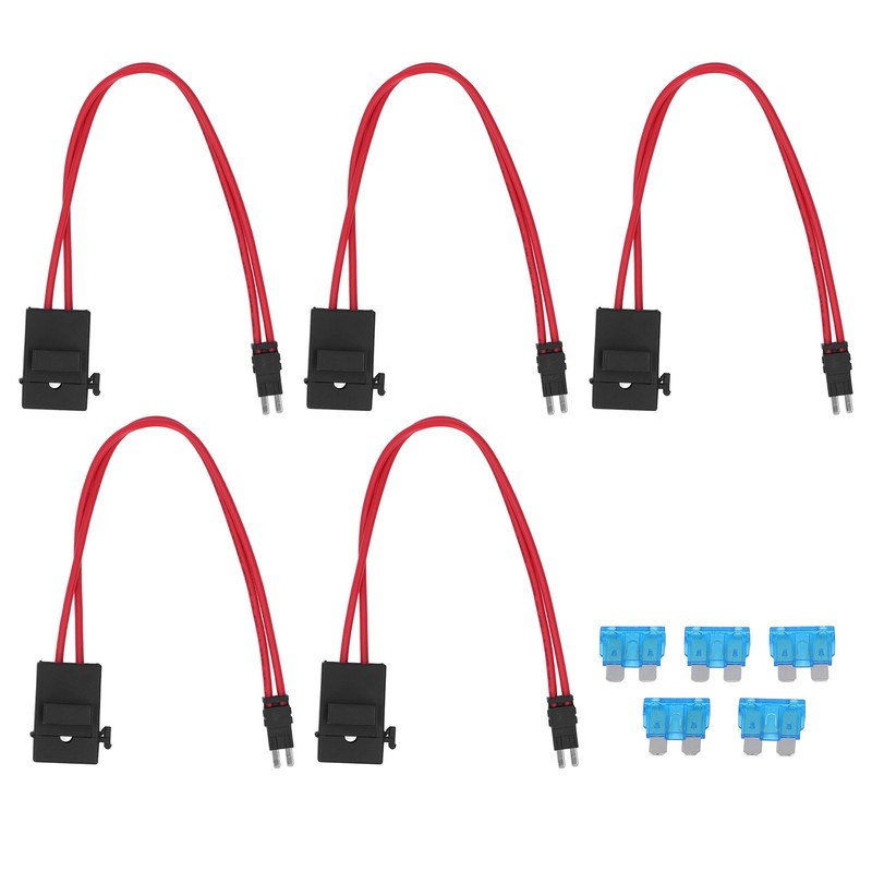 5Pcs Car Fuse Holder Connector Mini Heavy Duty Wire Extension