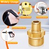 Boltigen M22 x 1/4NPT Pressure Washer Adapter, 2PCS M22 to