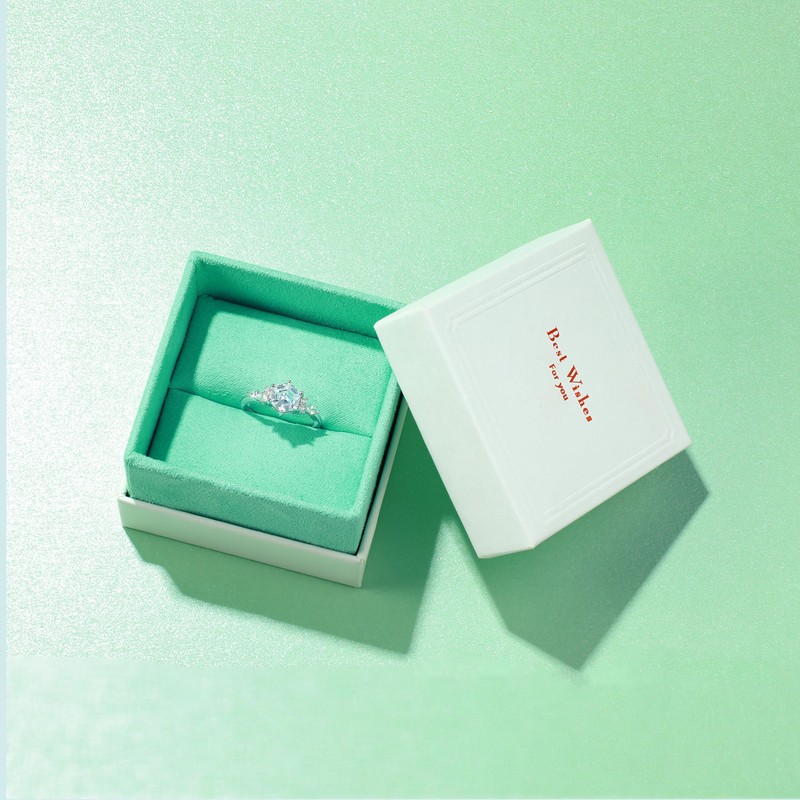 Cijisx 925 Sterling Silver Engagement Ring for Women Hexagon Cut