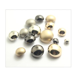 5pcs Shank Button for Sewing Accessories DIY Coat Clothes Decoration Metal Mushroom Bald Button for Craft Handmade (Golden, 10mm)