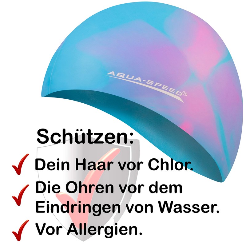 Aqua Speed Swimming Cap for Men, Bathing Cap Multi-Coloured with