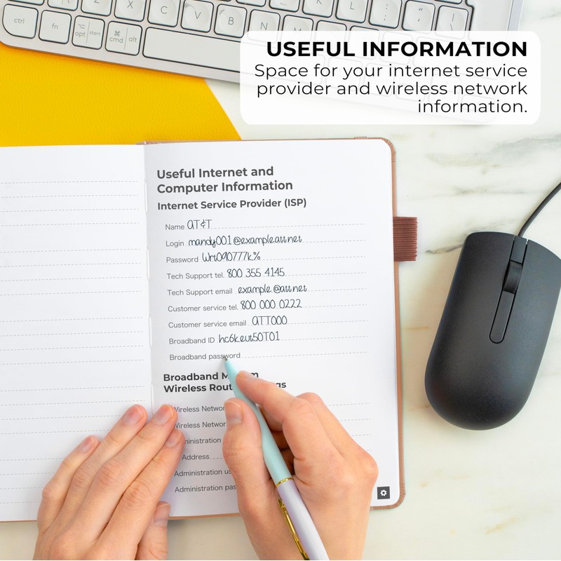 Clever Fox Password Book – Alphabetized Internet Address & Password