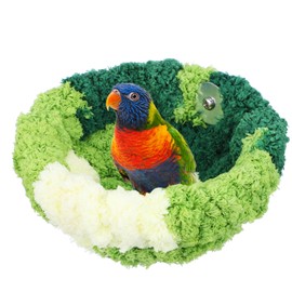 GANAZONO Warm Bird Nest for Cage Plush Hanging Bird Bed for Parakeet Breeding Parrot House for Conure Budgie Cockatiel Lovebird Finch Hamster Large