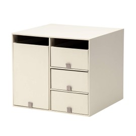 PLUS Living Post LP-304YS 85-131 Reinforced Cardboard Storage Box, Color: Cream White, Size S