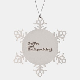 Backpacking Backpacker Ornament, Gifts, Snowflake Ornament, Christmas, Stocking Stuffer