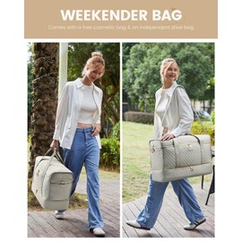 LOVEVOOK Large Travel Duffle Bag, Weekender Bags for Women With Shoe Compartment, Overnight Hospital Bag For Women Labor Delivery, Carry on Personal Item Travel Bag, Yoga Gym Duffel Bag