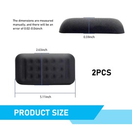 MOXRUQ 2 PCS Car Elbow Rest Pads, Memory Sponge Arm Rest Elbow Pad, Car Arm Rest Cushion for Elbow Support, Universal Auto Accessaries for Fatigue Relief, Fit for Car Home Office (Black)