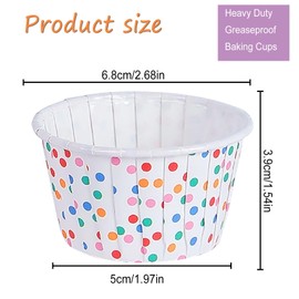 100pcs Cupcake Cases, White Cupcake Liners for Baking Mini Cupcake Cups Food Grade Paper Cupcake Wrappers for Birthday Wedding Anniversary Party Decoration