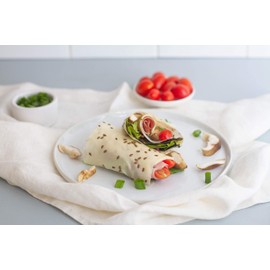 Norigami Egg Wraps with Soy Protein – Flax Seeds. High Protein, Low Carb, Vegetarian. Thin Healthy Wraps -Certified Kosher, Non-GMO, Gluten Free -NOW Featuring 10 Wraps in a bag. (1 Pack)