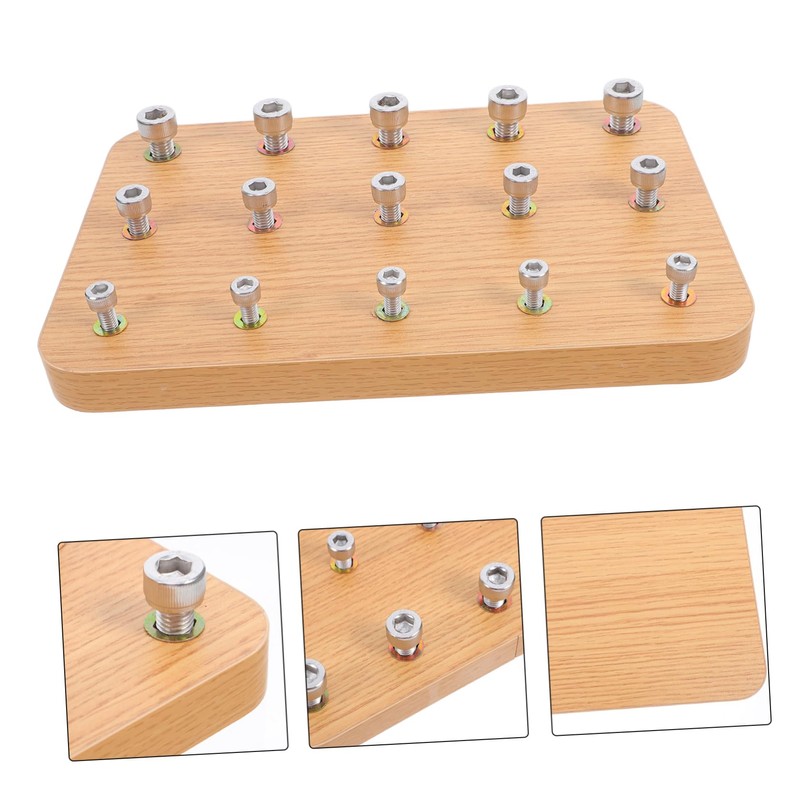 WRITWAA Hand Rehabilitation Training Device Wooden Screw Board for Hand