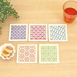 オリムパス製絲 刺し子キット 一目刺しのコースター SK-315