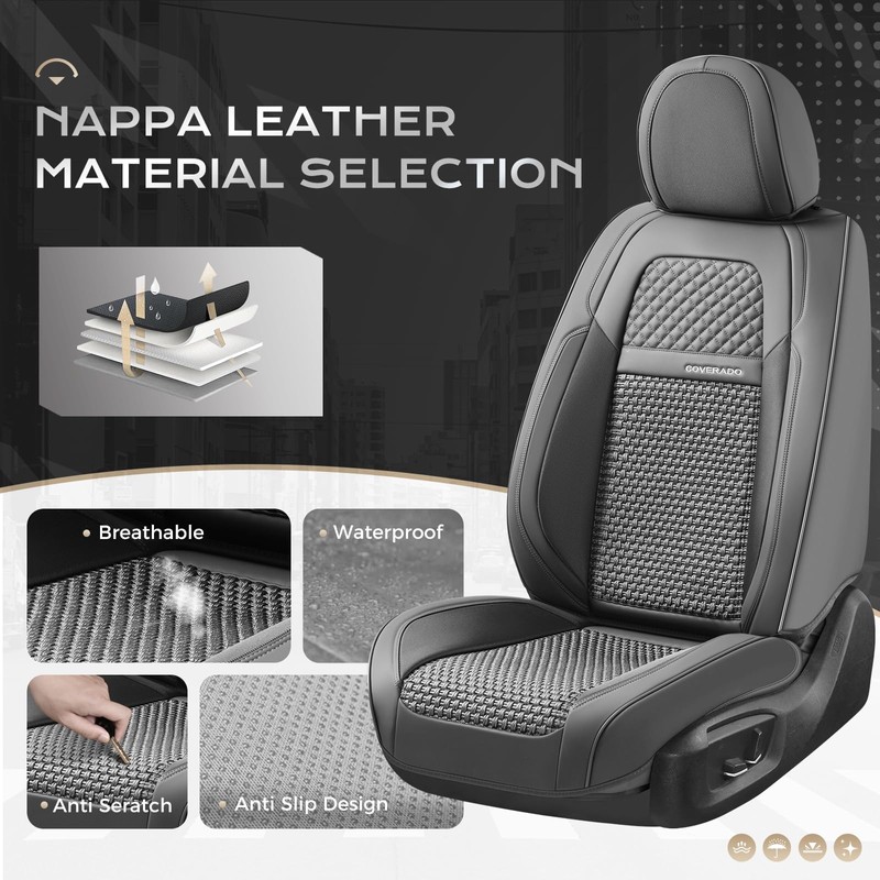 Coverado Car Seat Covers Front Seats, Waterproof Front Seat Covers