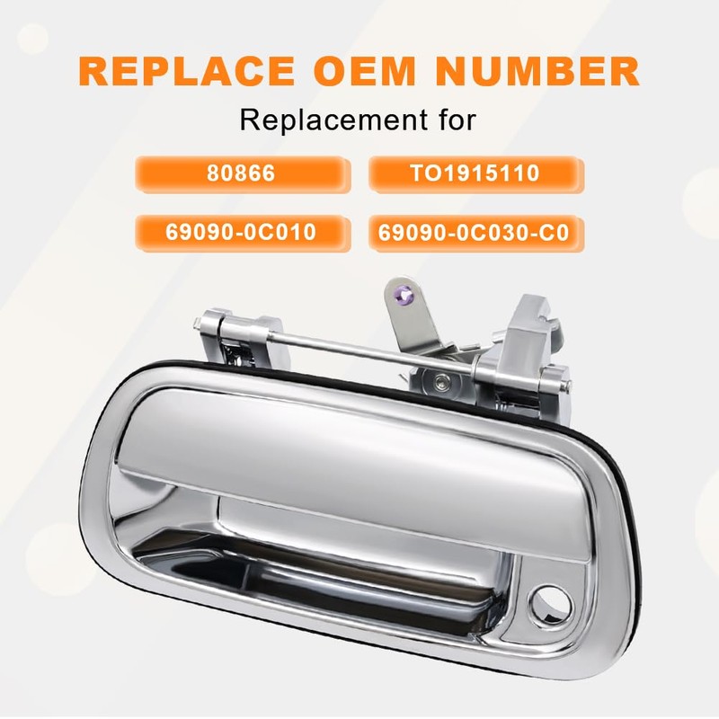 JDMON Chrome Tailgate Door Handle Replacement for Toyota Tundra 2000-2006