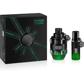 Viktor&Rolf - Spicebomb Nightvision Eau de Toilette Spring Gift Set - Woody & Spicy - Cologne for Men - With Notes of Citrus & Tobacco - Full Size, 3 Fl Oz & Travel Size, 0.68 Fl Oz