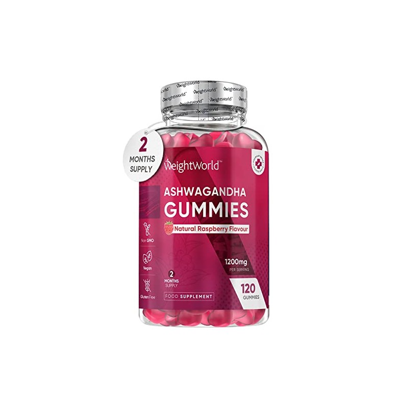 Ashwagandha Gummies 1200mg - 120 Vegan Gummies - 2 Months
