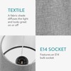 Navaris 2 x Lampshade Table Lamp E14 Round - 15.2