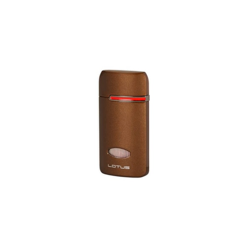 Lotus Lighter L76 Matrix Triple Jet Lighter w/Cigar Punch (Brown)